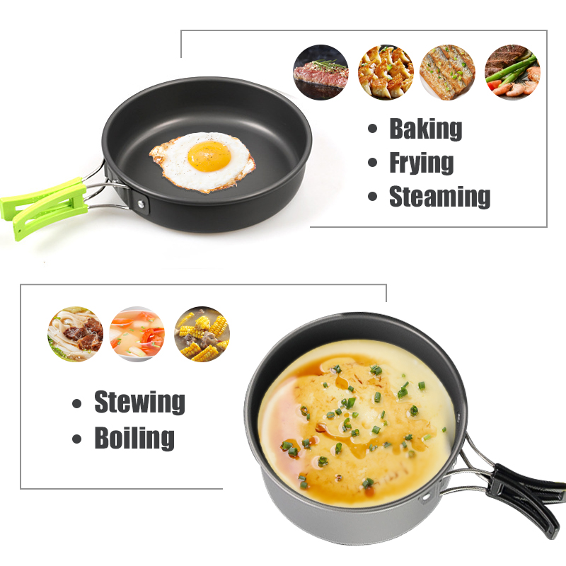 Westtune kit de panelas de aca - Camping Cooking Tool Set avaliação e preço